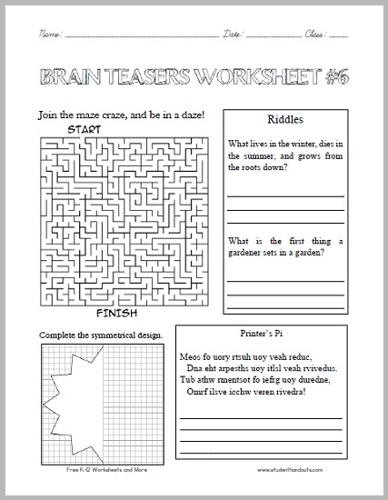 Click Here To Print For More Of Our Free Puzzles And