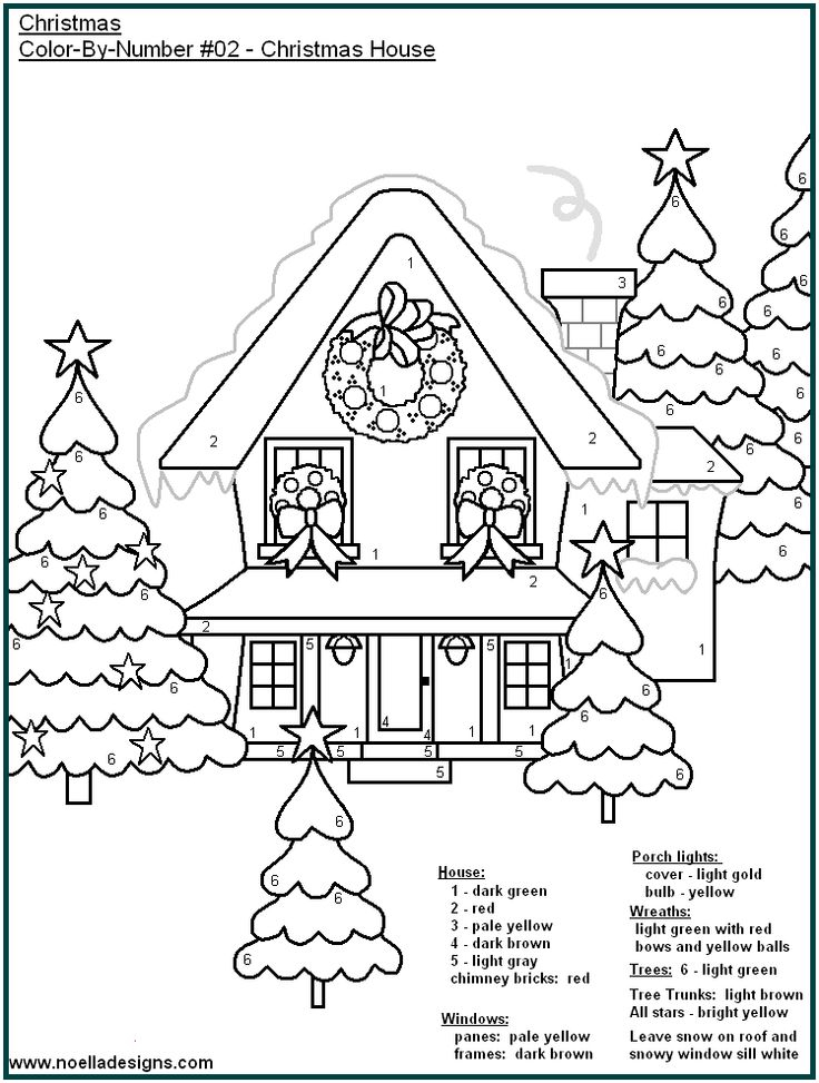 Coloring Pages Christmas Color By Number Christmas 