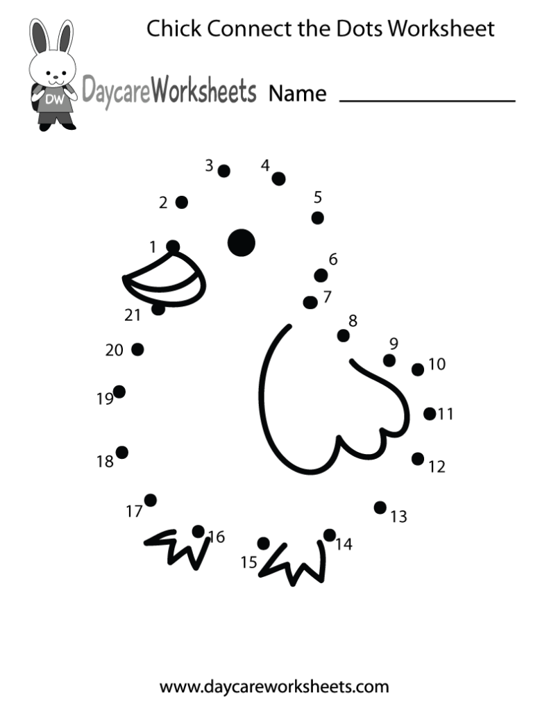Coloring Pages Free Printable Chick Connect The Dots 