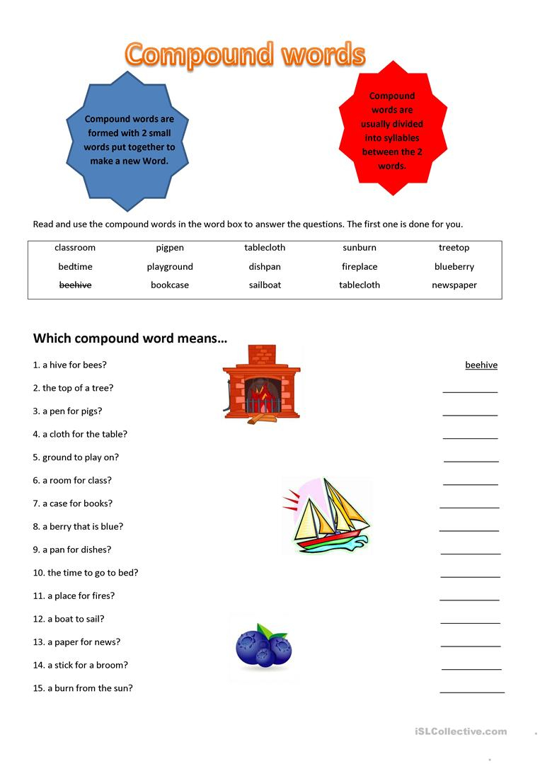 Compound Words Worksheet Free ESL Printable Worksheets 