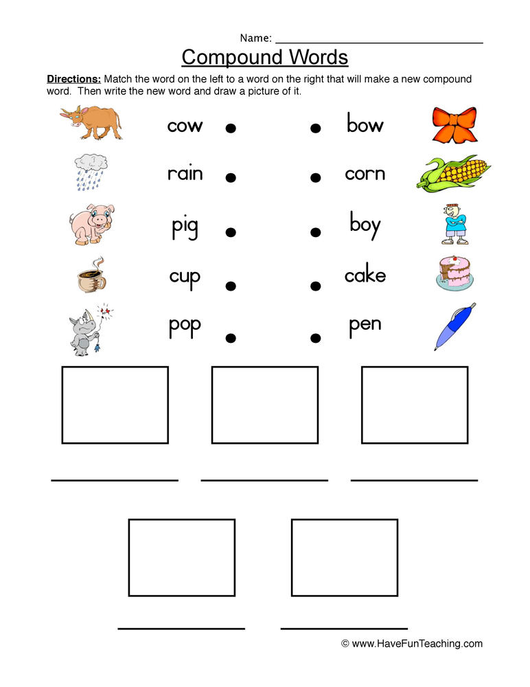 Compound Words Worksheets Have Fun Teaching