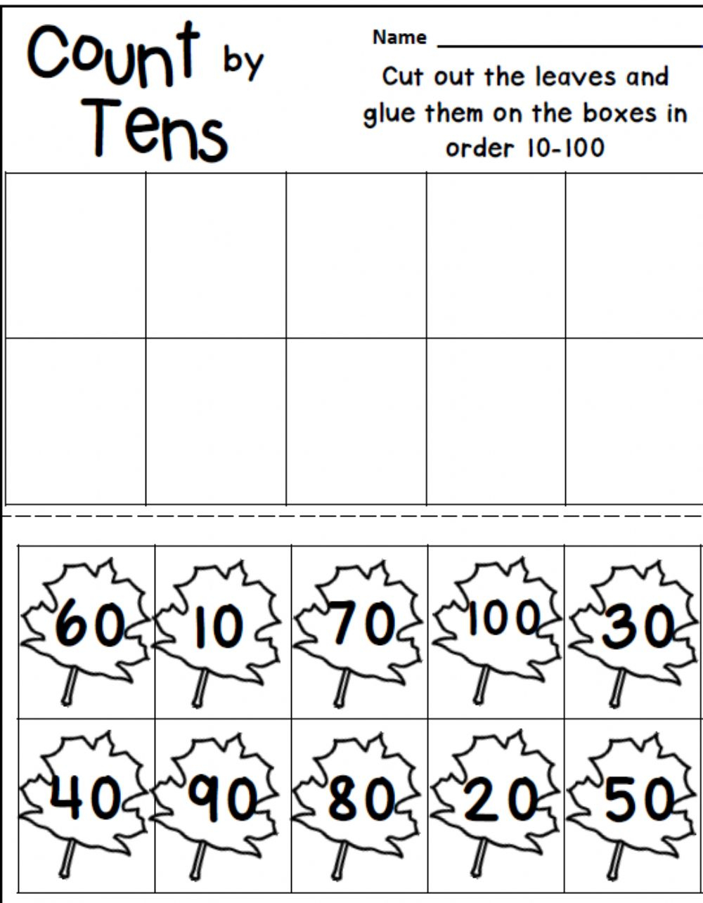 Count By 10s Worksheet