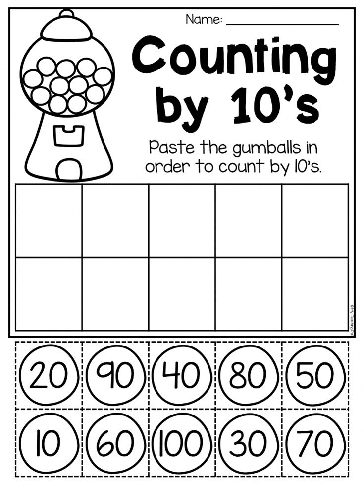 Counting By 10 S Worksheet Kindergarten Place Value Pack