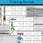 CVC Tracing Strips Ccvc Words Vowel Activities