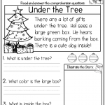 December Christmas Reading Comprehension Passages For  From Christmas Reading Worksheets For Kindergarten