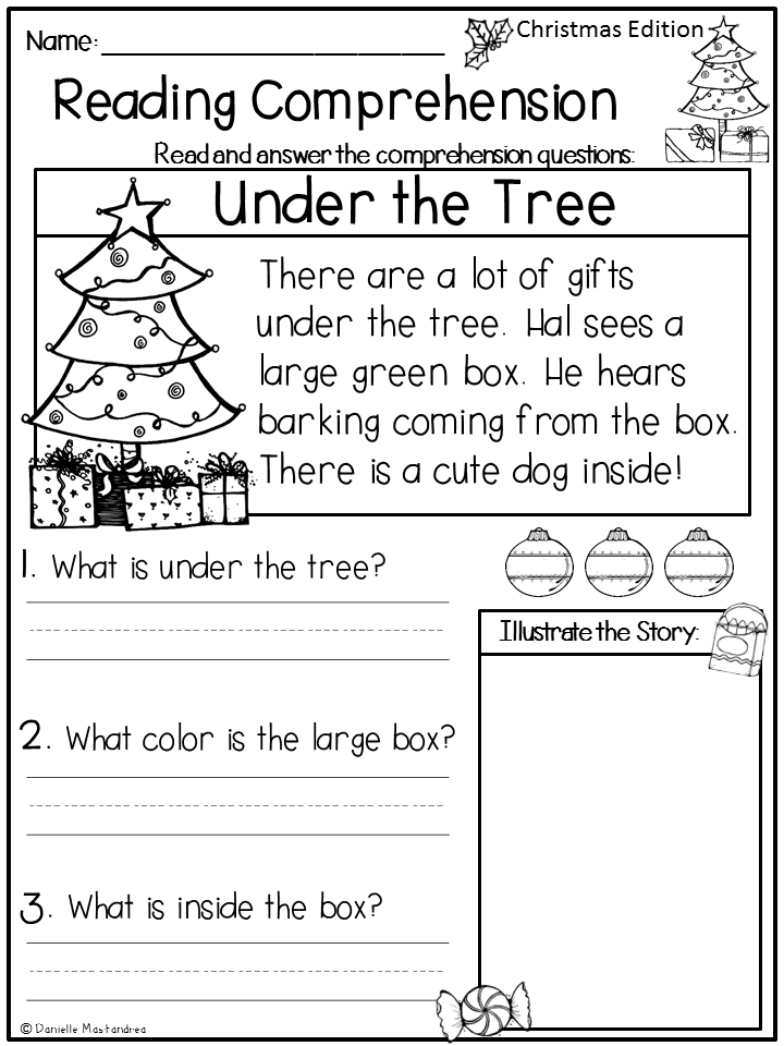 December Christmas Reading Comprehension Passages For 