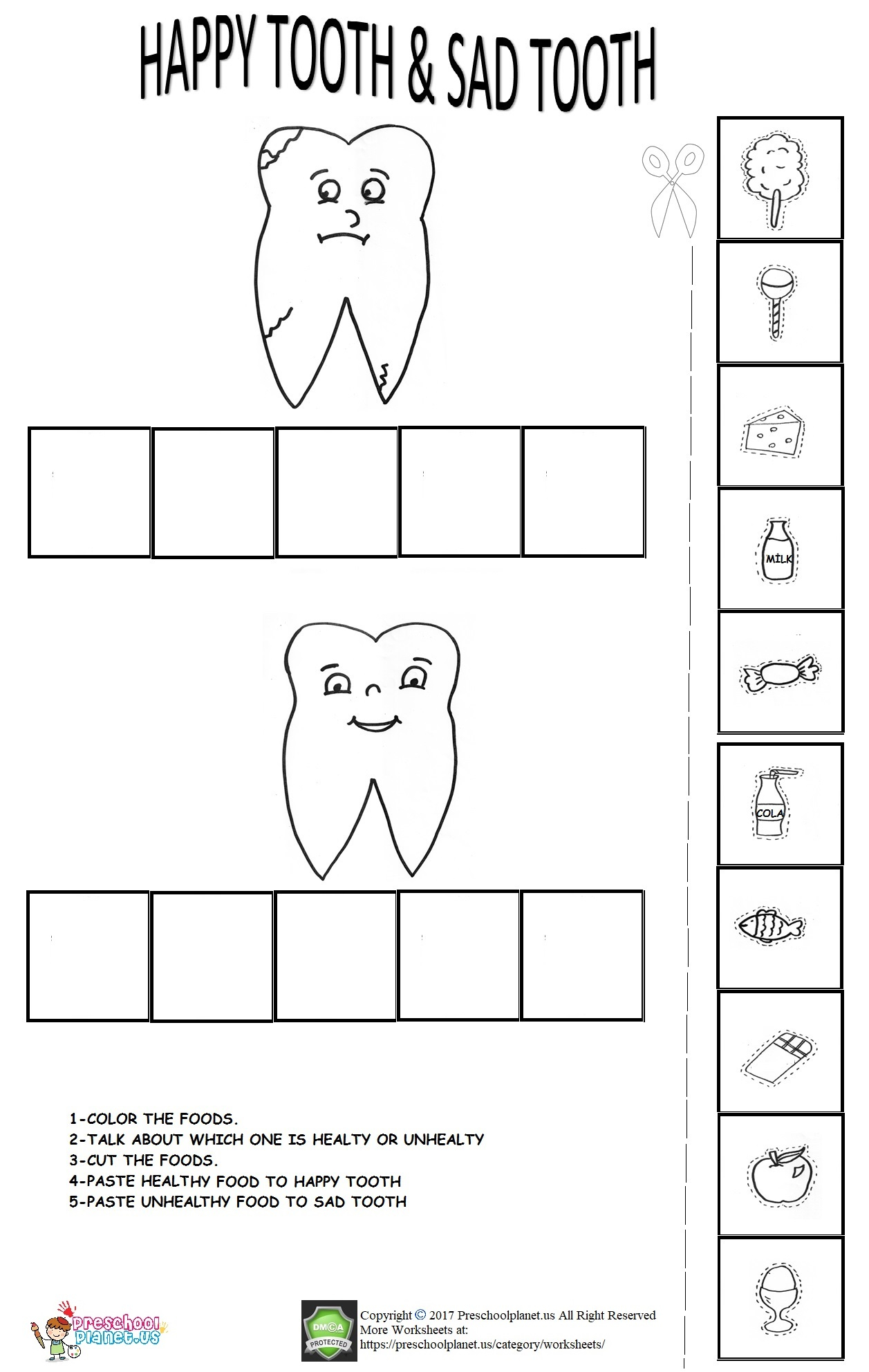 Dental Health Week Worksheet For Kids Preschoolplanet