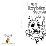 DIY Free Printable Birthday Card For Kids To Decorate And