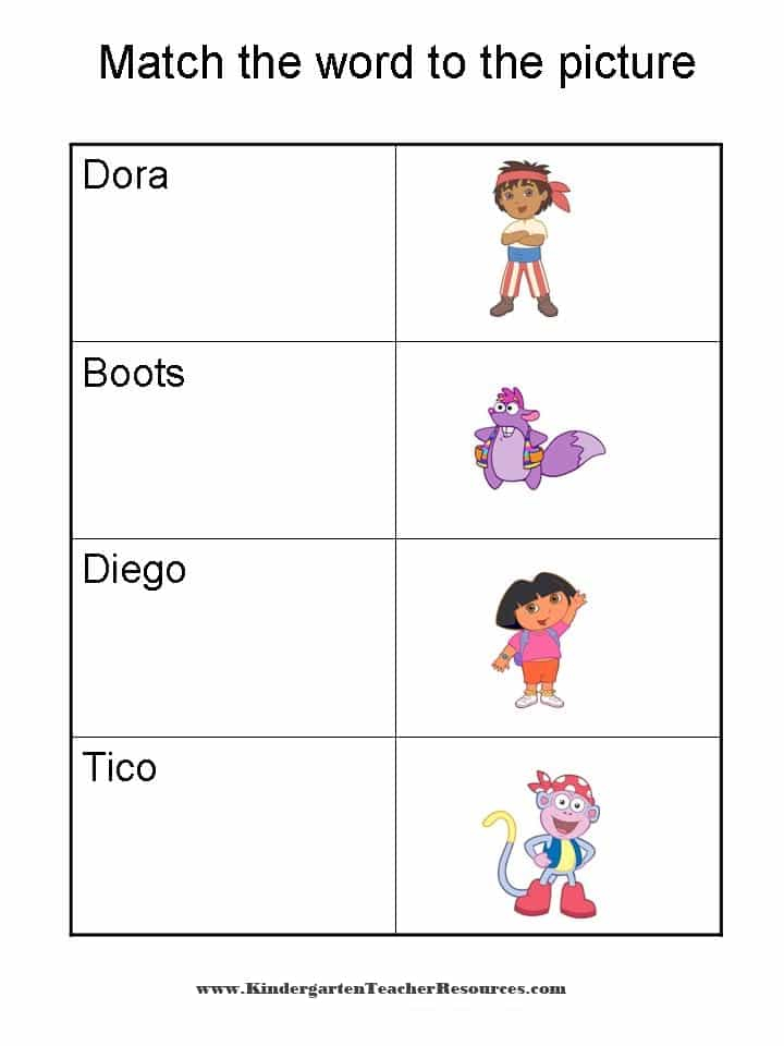 Dora The Explorer Worksheets And Activities