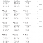 Fact Families Addition Subtraction Worksheet With Answer