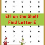 Find The Letter E Is For Elf Christmas Printable  From Christmas Letter Recognition Worksheets