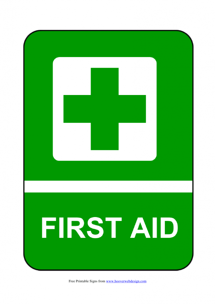First Aid Kit Signs Poster Template