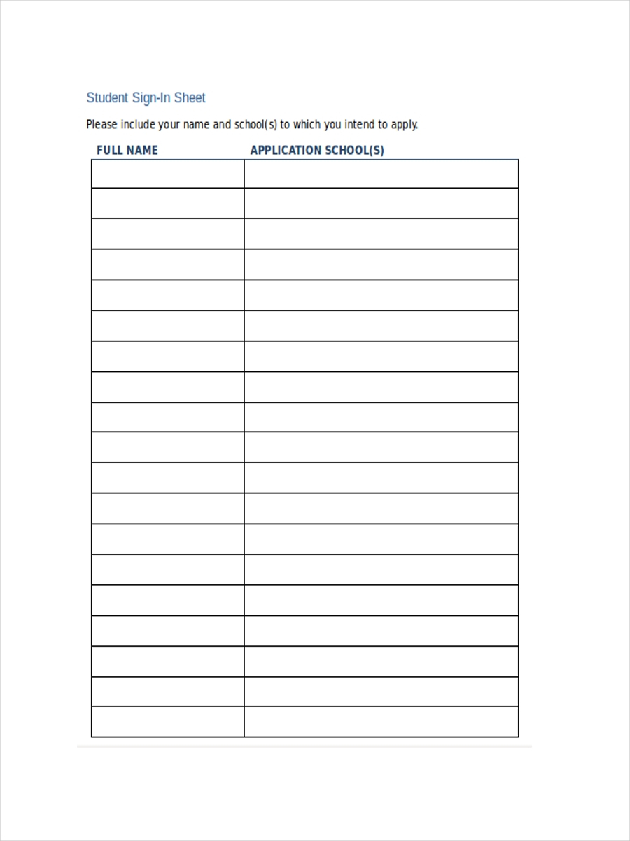 FREE 17 Sign In Sheet Examples Samples In PDF DOC 