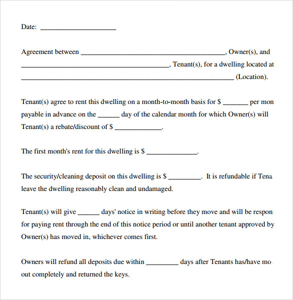 FREE 8 Sample Basic Rental Agreement Templates In PDF 