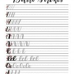 FREE Brush Calligraphy Worksheet Learn The Basics Of