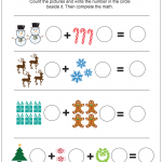 Free Christmas Picture Math Worksheets NumbersWorksheet From Christmas Maths Activity Worksheets