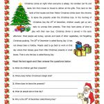 Free Christmas Reading Comprehension Worksheets  From Free Printable Christmas Reading Comprehension Worksheets
