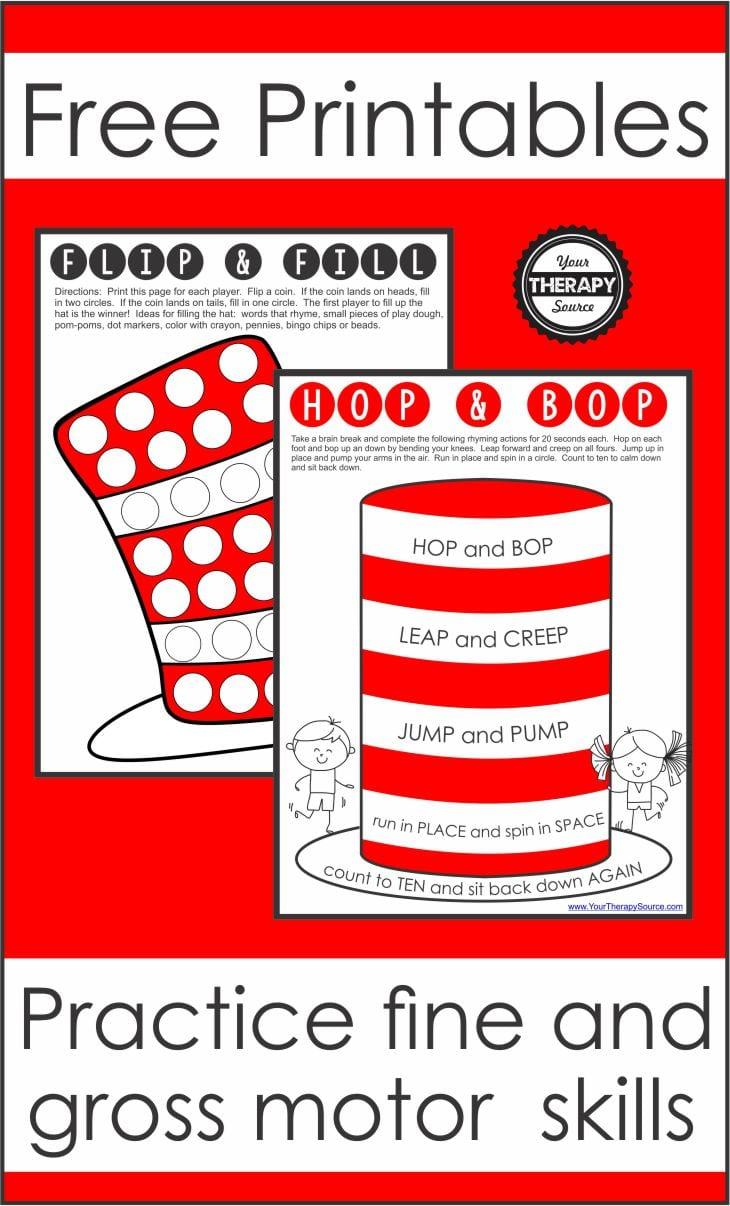 Free Dr Seuss Printables Your Therapy Source