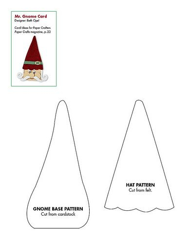 Free Gnome Pattern Gnome Patterns Paper Crafts Magazine 