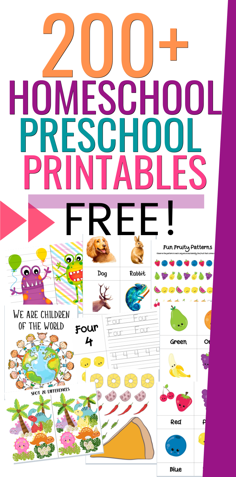 Free Homeschool Printables For Preschoolers Homeschool 