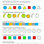 Free Kindergarten Worksheets Spot The Patterns