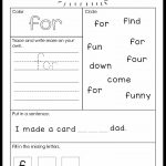 Free Pre K Dolch Sight Words Worksheets Set 1 Sight Word