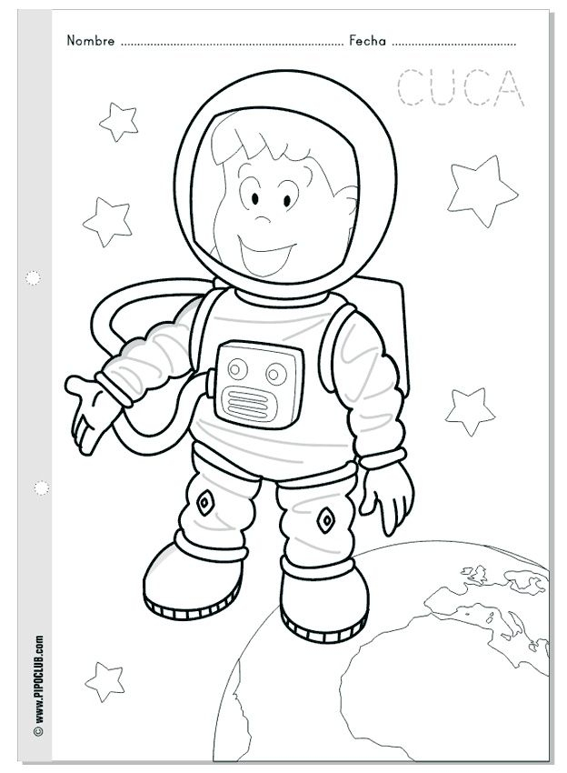 Free Printable Astronaut Coloring Page Crafts And 