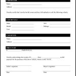 Free Printable Auto Bill Of Sale Form GENERIC