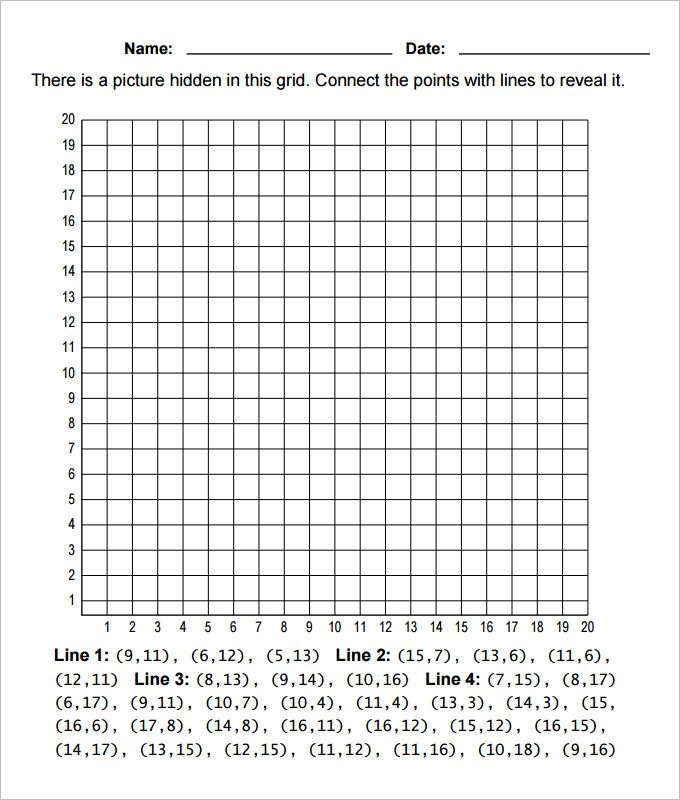 Free Printable Christmas Coordinate Graphing Worksheets 