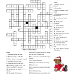 Free Printable Christmas Crossword Puzzles For Adults  From Free Christmas Crossword Puzzles Worksheets