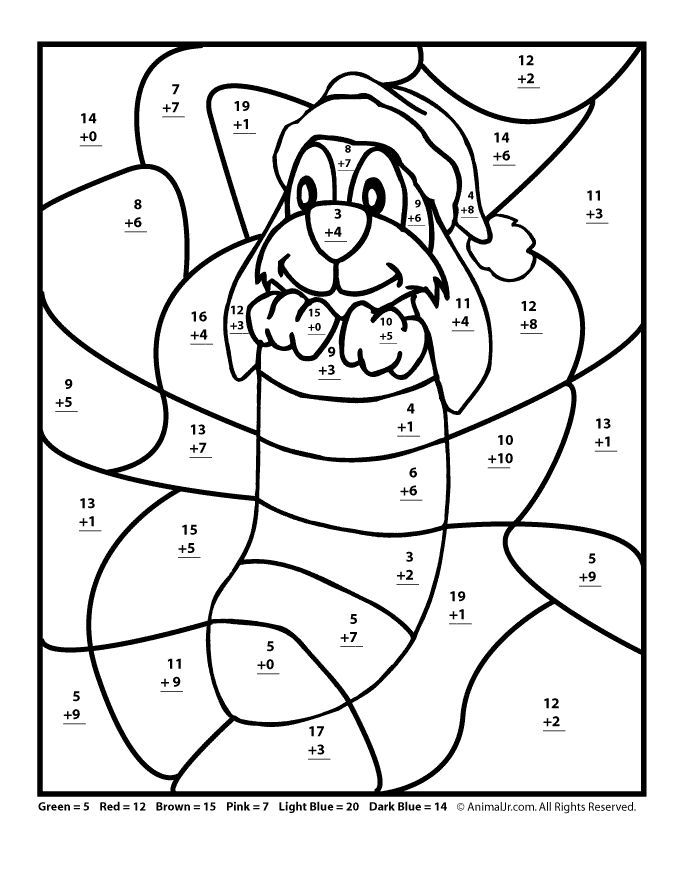 Free Printable Christmas Math Worksheets Addition And