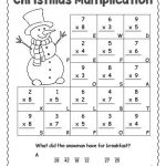 Free Printable Christmas Multiplication Worksheet