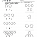 Free Printable Christmas Subtraction Worksheet For