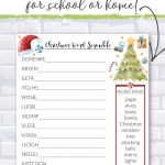 Free Printable Christmas Word Scramble Worksheet For Kids  From Scrambled Christmas Worksheet