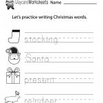 Free Printable Christmas Writing Worksheets | AlphabetWorksheetsFree.com