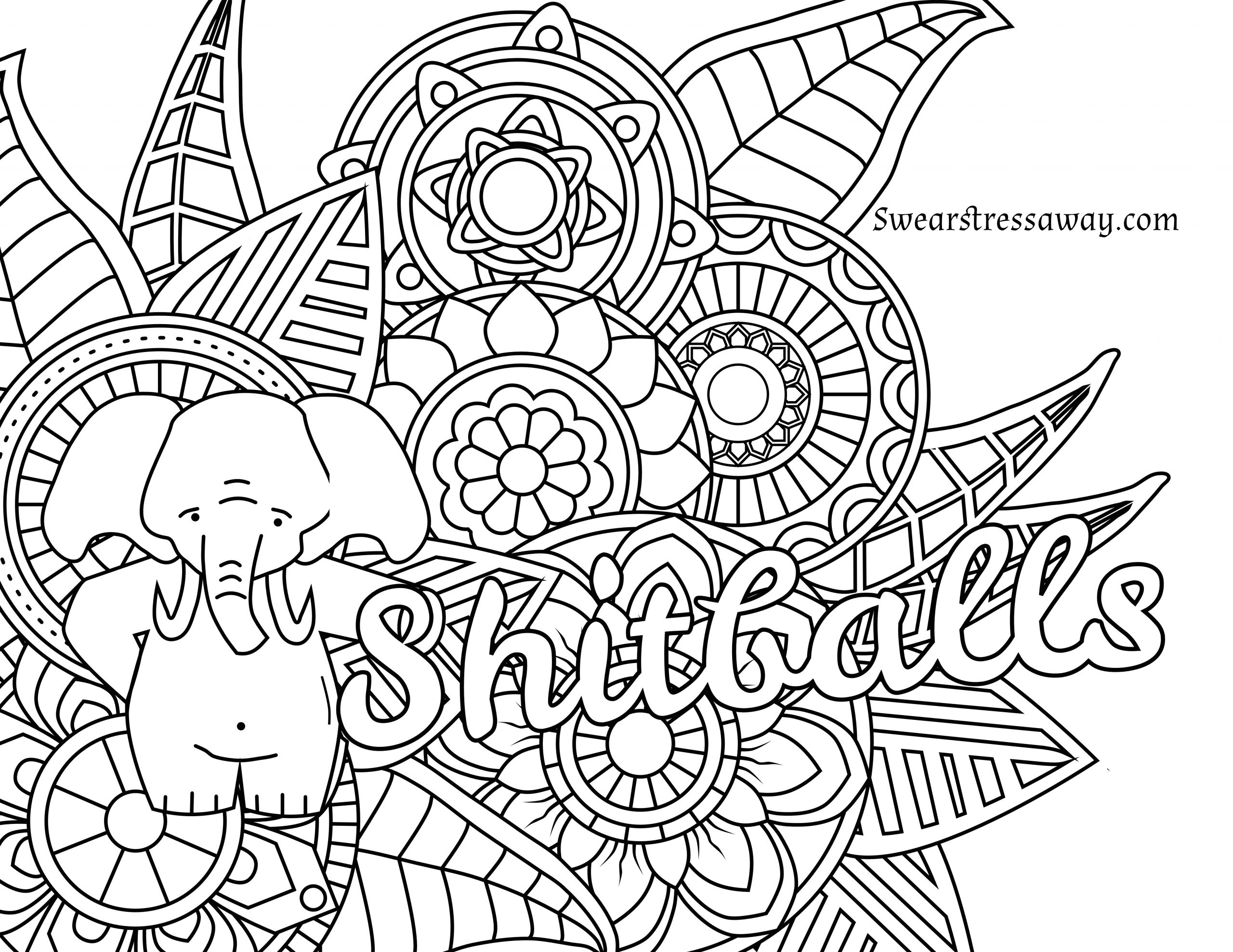 Free Printable Coloring Pages For Adults Only Swear Words 