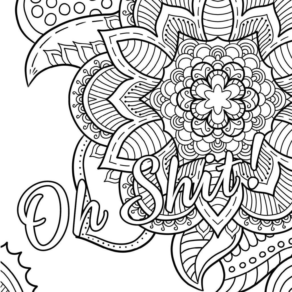 Free Printable Coloring Pages For Adults Swear Words
