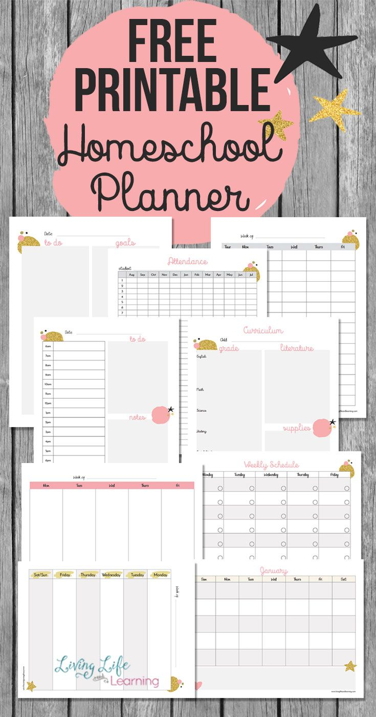 Free Printable Homeschool Planner Homeschool Lesson 