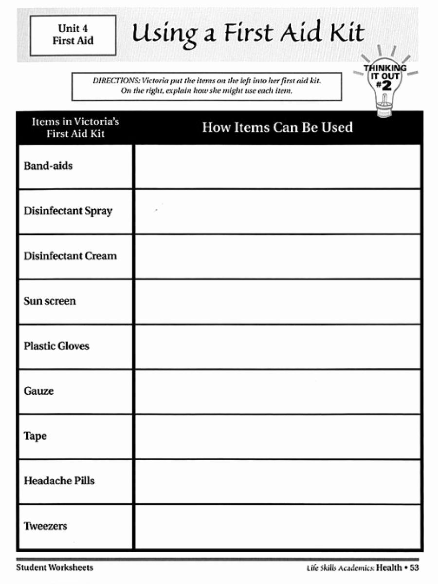 Free Printable Life Skills Worksheets For Adults 