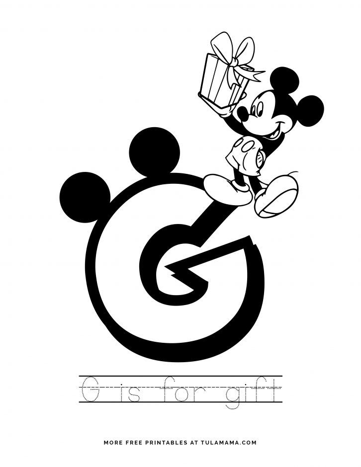 Free Printable Mickey Mouse ABC Letter Tracing For 