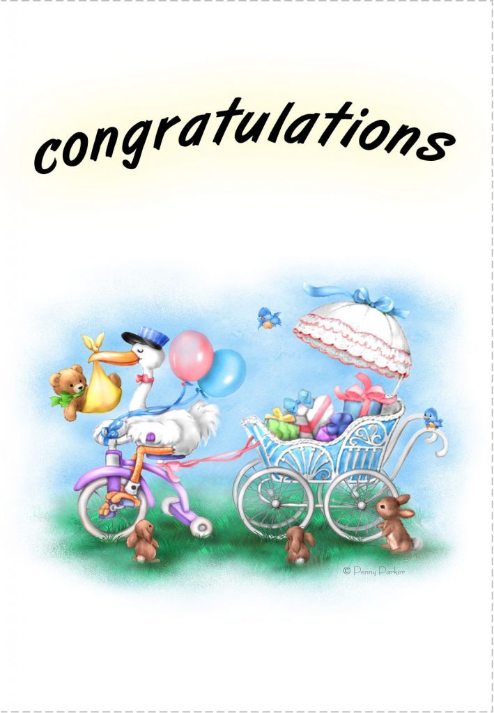 Free Printable New Baby Congratulations Greeting Card