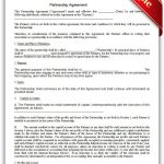 Free Printable Partnership Agreement Legal Forms