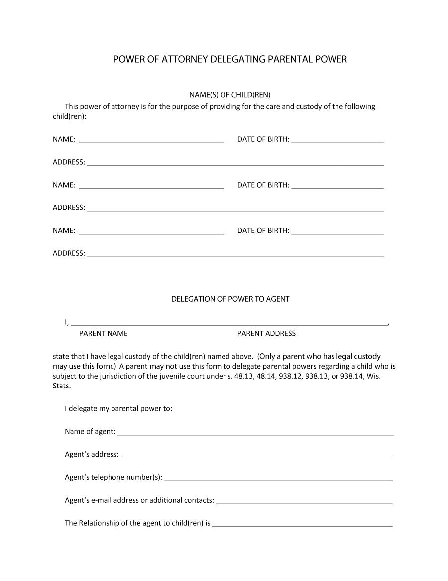 Free Printable Power Of Attorney