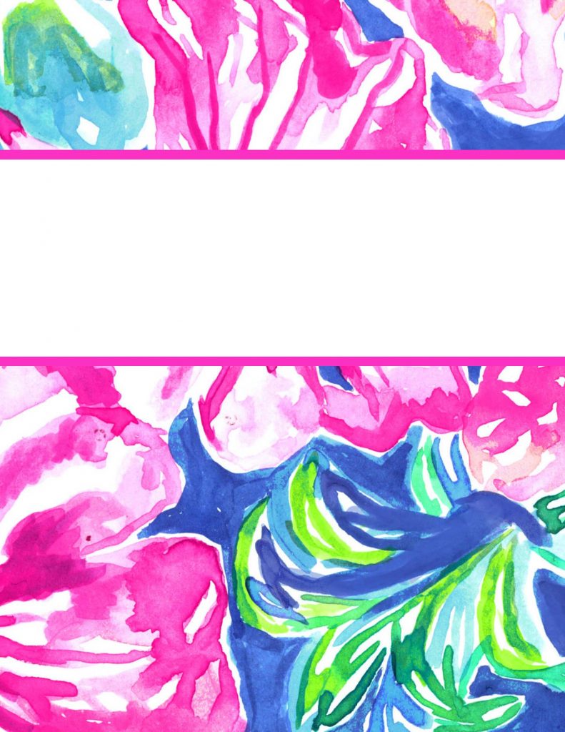 Free Printable Preppy Lilly Pulitzer Binder Covers