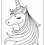 Free Printable Sleeping Unicorn Pdf Coloring Page