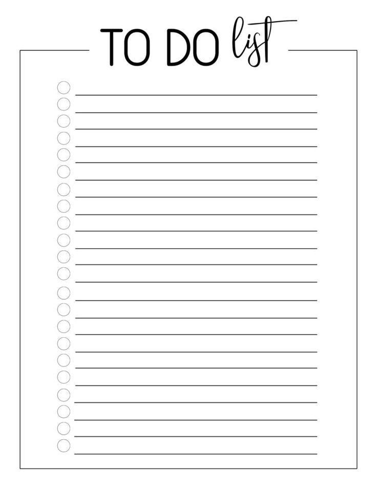 Free Printable To Do Checklist Template Paper Trail 