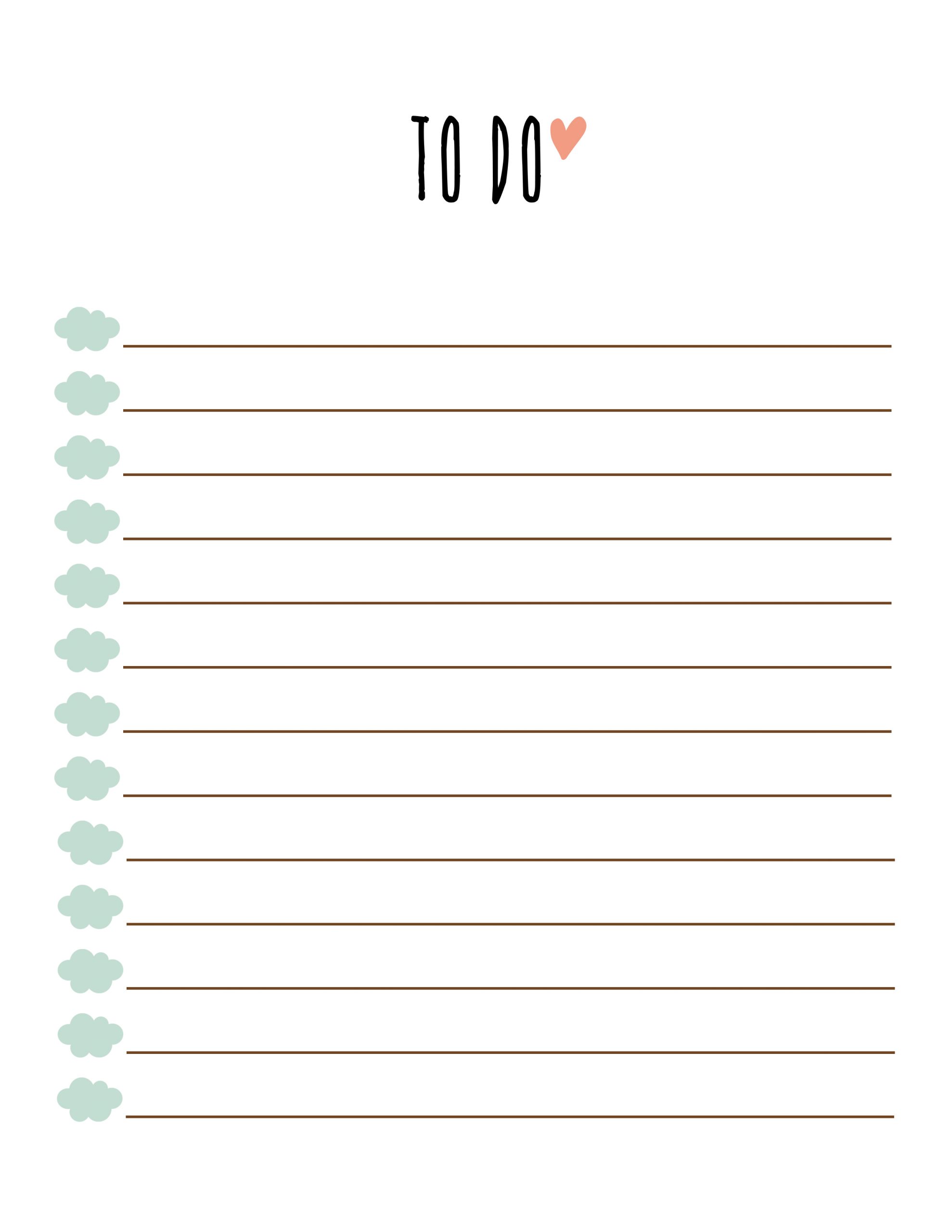 Free Printable To Do List The Graffical Muse