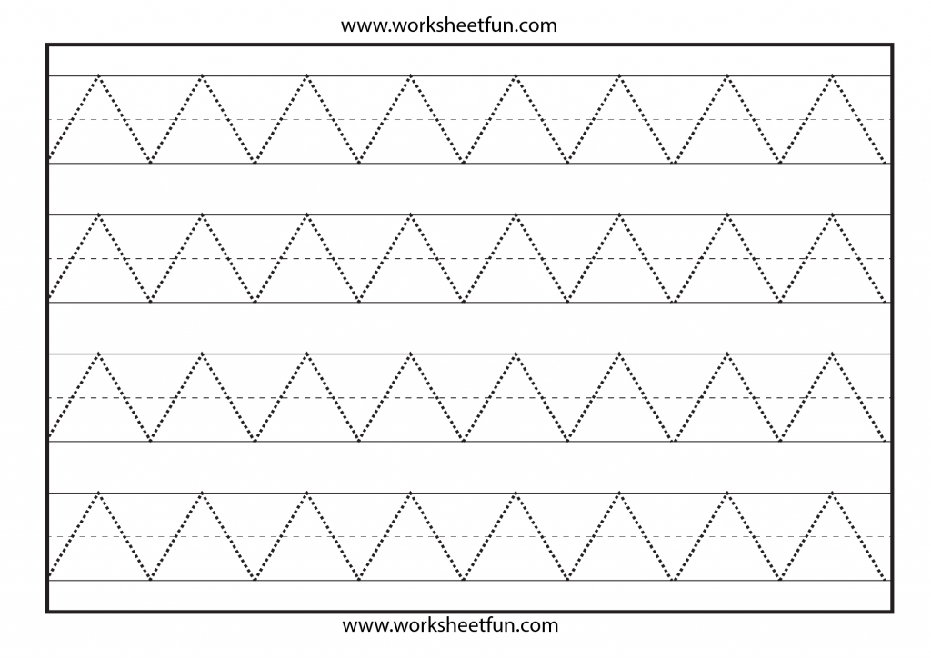 Free Printable Tracing Lines Down Worksheets For Preschool