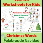 Free Spanish Worksheets Christmas Words Palabras De  From Christmas Words In Spanish Worksheet
