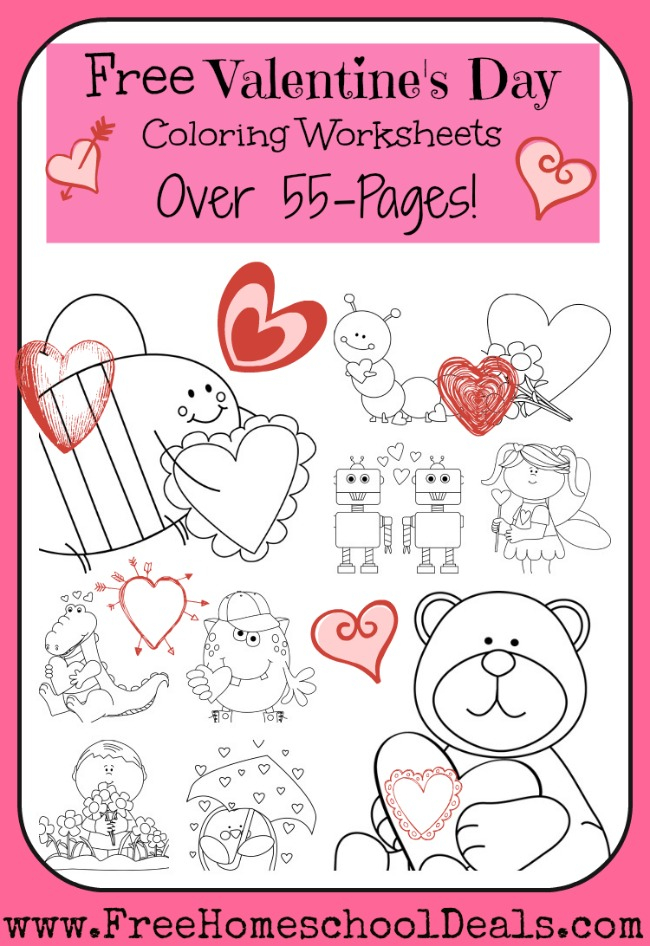Free Valentine s Day Coloring Worksheets 55 Pages Free 
